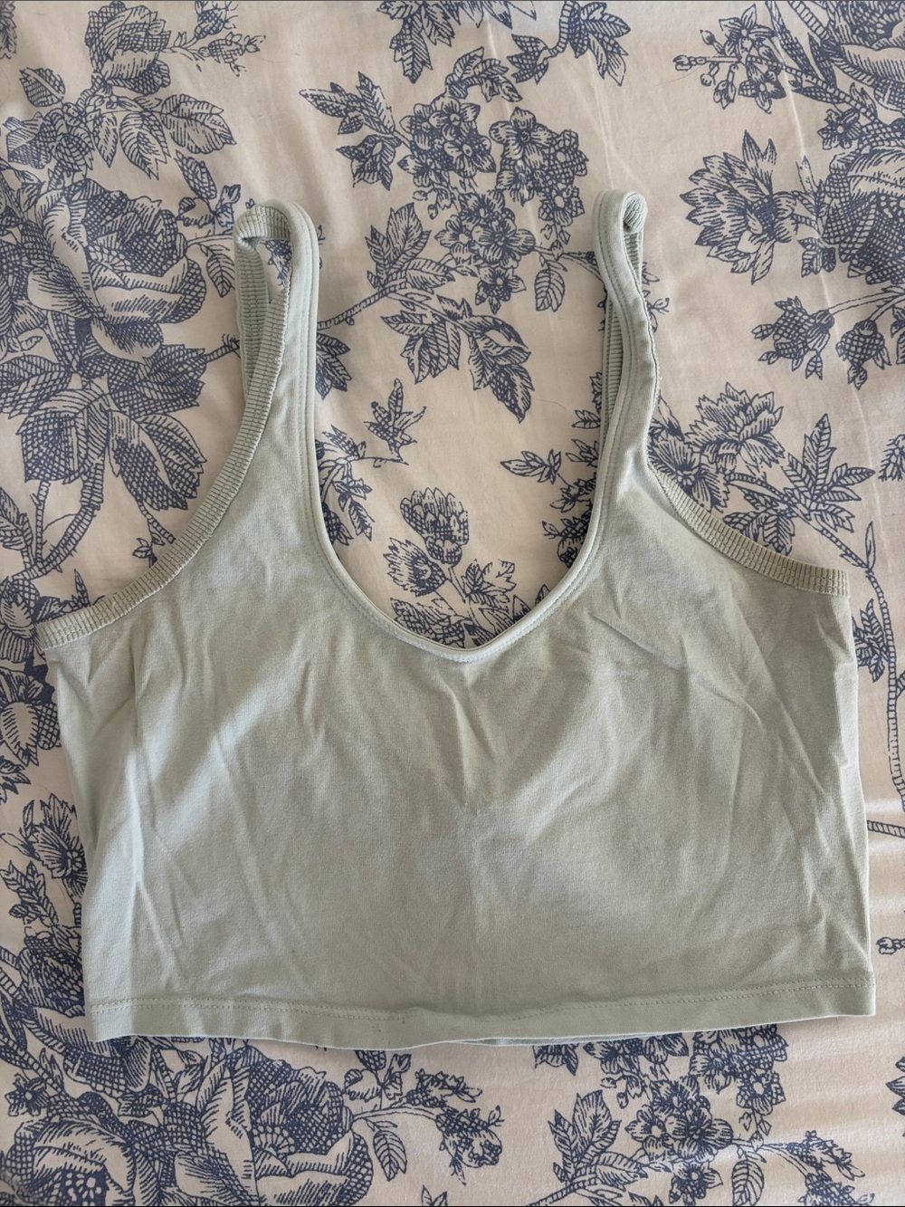 FP Movement by Free People Sage Green Cropped Tank Top